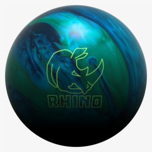 Brunswick Rhino Black/green/orange Pearl Bowling Ball #4418578