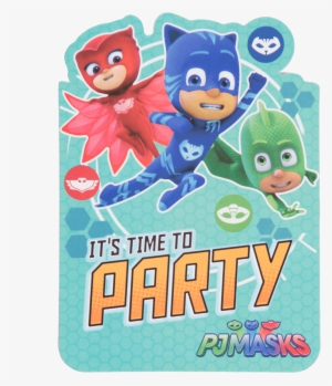 Pj Mask Party Invitations - Pj Masks Invite Cards With Envelopes #4418827