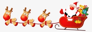 Santa Sleigh Png - Rudolph Santa Sleigh Png #4422841