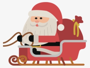 Santa On Sleigh - Sleigh Illustration #4423219