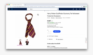 Harry Potter Gryffindor Economy Tie Halloween Costume - Harry Potter Tie #4424016