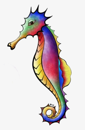 Seahorse Drawing Colorful - Northern Seahorse #4424214