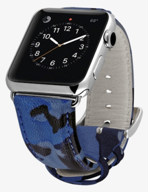 Navy Blue - Ullu Hand-colored Leather Apple Watch Band #4425481