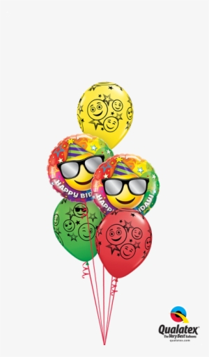 Birthday Shades Bouquet - 06" Qualatex Latex Quicklink Orange 50 Count - Latex #4427191