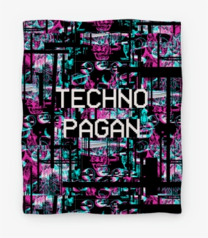 Techno Pagan Glitch Art Blanket - Lcd 20 * 4 #4430199