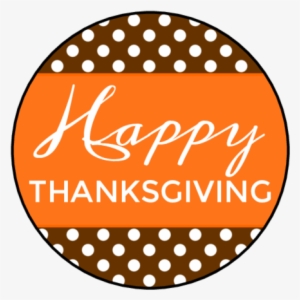 Ol2088 - 1 - 5" Circle - "happy Thanksgiving" Circle - Happy Thanksgiving Round Labels #4430501