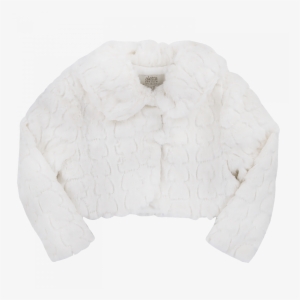 Bolero Bambina Panna In Eco-pelliccia - Cardigan #4432456