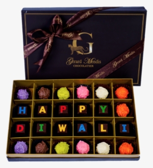 Happy Diwali Truffles, 24 Piece Chic Paperboard Box - Box #4433233