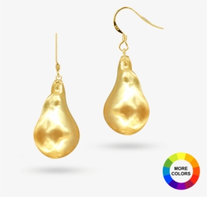 Gold Baroque Pearl Earrings #4434249
