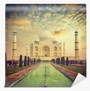 Taj Mahal On Sunrise Sunset, Agra, India Wall Mural - Heritage Tourism In India #4434275