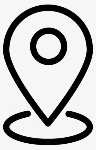 Map Arrow Icon - Outline Location Icon Png White #4440446