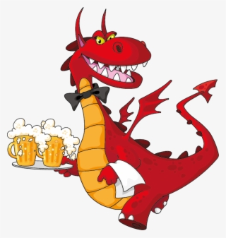 Cartoon Clipart Desktop Wallpaper Cartoon - Dragon With A Beer #4441278