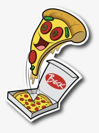 Peppy Happy Pizza Vinyl Sticker - Sticker #4441727