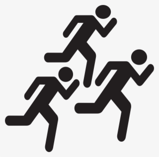 Running Stick Figure - People Running Icon Png #4443082
