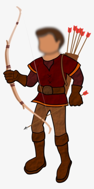Archer Png Free Download - Man With Bow And Arrow Clip Art #4444799
