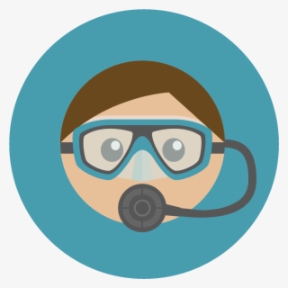 This Icon Is A Part Of A Collection Of Diver Flat Icons - Underwater Diving #4445730