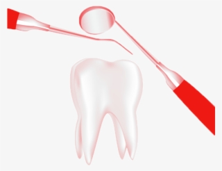 Tooth With Dental Equipment - Carmine #4447617