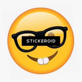 Sunglasses Geek - Emoji With 2 Teeth #4448400