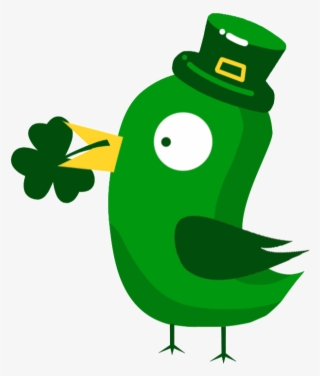 Green Bird With Clovers St - Saint Patrick's Day #4450804