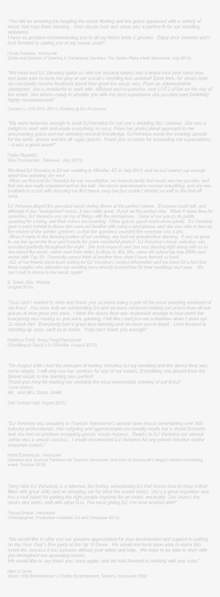 “you Did An Amazing Job Keeping The Music Flowing And - Document #4452516