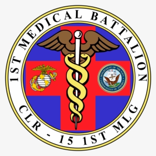 1st Medical Battalion - Usmc 1st Medical Battalion Insignia Shower Curtain #4454405