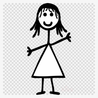 Download Female Stick Figure Png Clipart Stick Figure - Girl Stick Figure Transparent #4456158