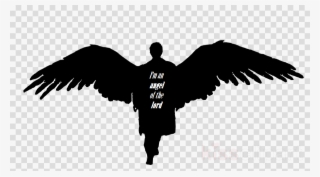 Download Transparent Black Wings Png Clipart Castiel - Castiel Silhouette #4460934