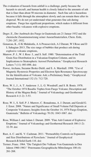 The Evaluation Of Hazards From Ashfall Is A Challenge, - Document #4461233