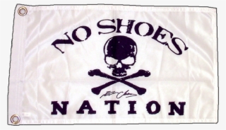 Kenny Chesney No Shoes Nation White Flag-11” X 18” - Engel 50 No Shoes Nation Cooler #4461689
