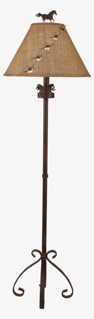 Rust Streak Iron S Leg Floor Lamp W/ Horse Accent #4462871