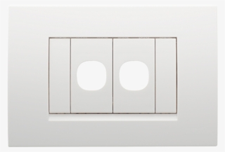 M8032vh Switch Grid Plate And Cover, 2 Gang, Less Mechanism, - Clipsal #4463263