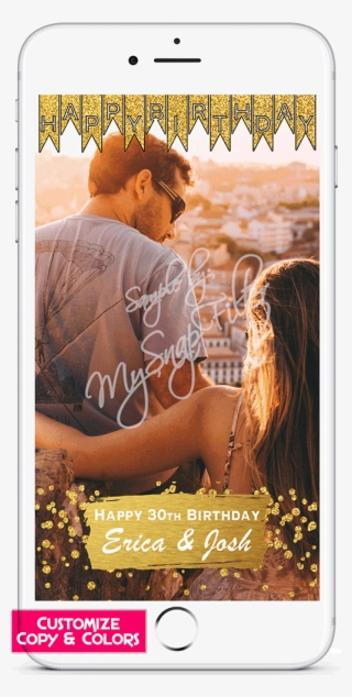 Gold Themed Birthday Geofilter #4464569