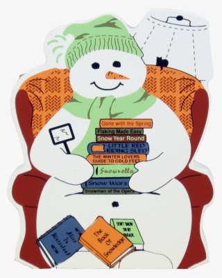 Winter Snow Clipart Snow Man - Snowman Reading A Book Clipart #4465988