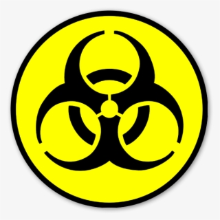 Biohazard Yellow With Black Sticker - Biohazard Symbol #4468244
