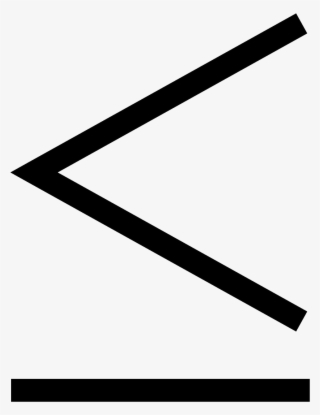 This Is The Letter V Turned On Its Side, With - Minore O Uguale #4469806