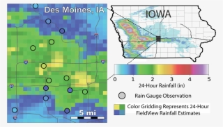 Gridded Fieldview Rainfall Estimates And Corresponding - Map #4470351