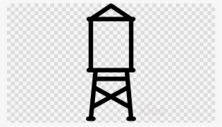 Download Water Tower Outline Clipart Water Tower Clip - Waving Cartoon #4470555