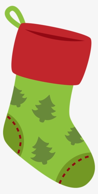 Stocking Art - Green Stocking Clip Art #4473245