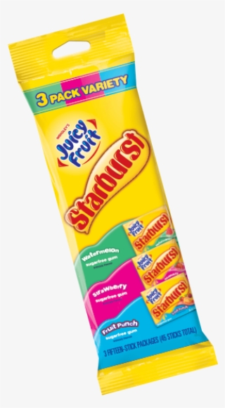 Starburst Variety Three Pack - Juicy Fruit Sugarfree Starburst Gum, Strawberry - 10 #4473634