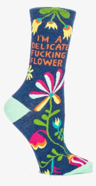 Socks I'm A Delicate F*cking Flower Women's Socks Weird - Im A Delicate Fucking Flower Socks #4475324