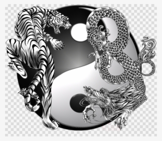 Download Yin And Yang Tiger And Dragon Clipart Tiger - Dragon And Tiger Png #4476365