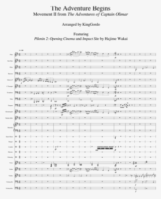 The Adventure Begins Sheet Music For Flute, Violin, - Pikmin 2 #4478178