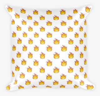 Emoji Pillow - Fire-just Emoji - Yastık Kırlent Siyah Beyaz #4478792