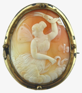 Large Victorian Shell Cameo Of Psyche - Carving #4485067