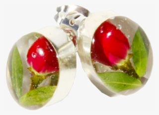 Rose Bud Earrings [stud] Oval Sterling Silver #4486603