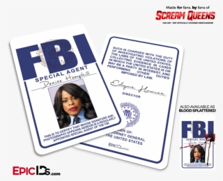 Special Agent 'scream Queens' Cosplay Id Badge - Scream Queens #4486854