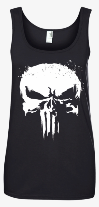 Marvel Punisher White Paint Splatter Skull Graphic - Punisher Skull #4487304