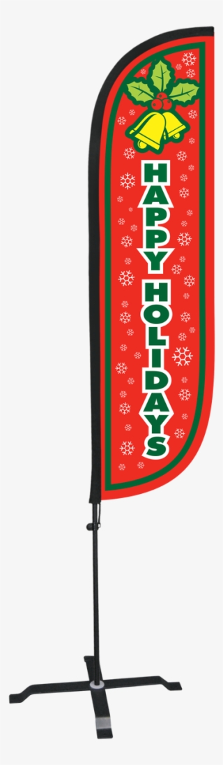 Sale - Lookourway Happy Holidays Snow Flakes Feather Flag #4491154