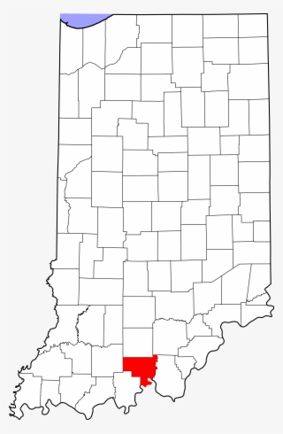 Map Of Indiana Highlighting Crawford County - Indiana Hamilton County Map #4492115