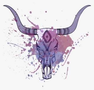 Satan Paint Tumblr Purple Sticker Orisitreal Png Cow - Purple Headdress Oval Ornament #4493960